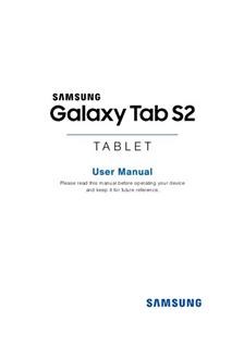 Samsung Galaxy Tab S2 manual. Smartphone Instructions.